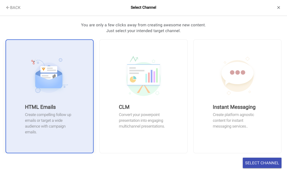 Creation & Copy Dialogues - Material Channel Selection