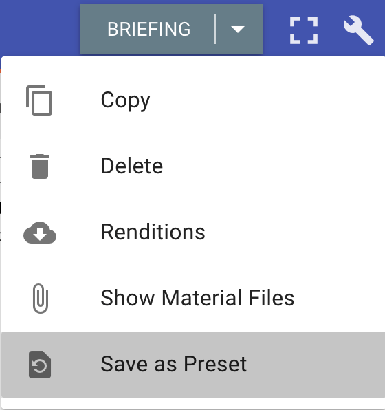 Briefing Material Lock - Status Bar